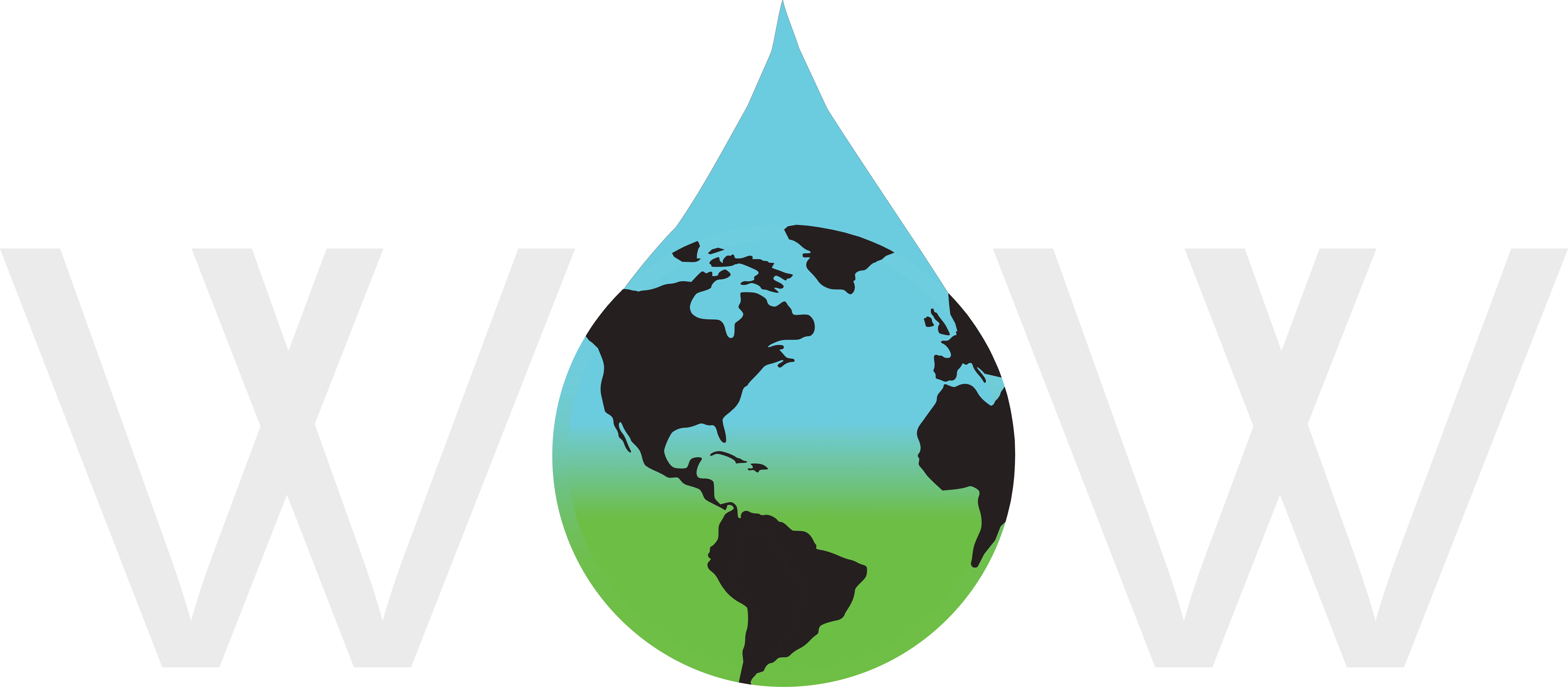 World Of Water Consultancy Ltd's Logo, a W with planet Earth as the O and a second W, WOW.